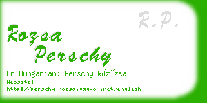 rozsa perschy business card